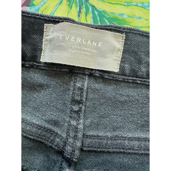 Everlane Jeans Womens 27 Black Crop StraightOrganic Cotton Original Cheeky Denim - Picture 10 of 11